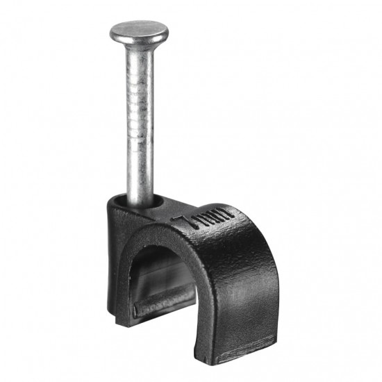 7MM ROUND CABLE CLIP BLK