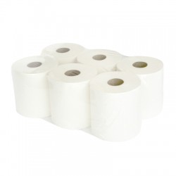 2 PLY WHITE EMBOSSED TOWELL ROLL (pack of 6)