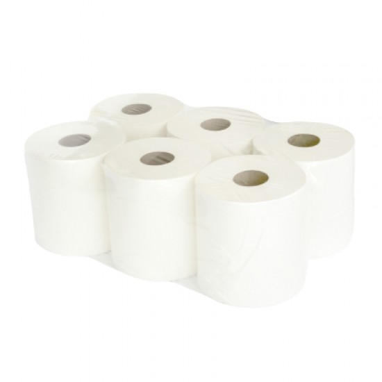 2 PLY WHITE EMBOSSED TOWELL ROLL (pack of 6)