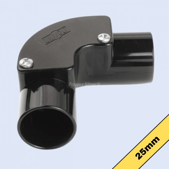 25MM INSPECTION ELBOW BLACK