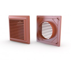 100MM FIXED GRILLE TERRACOTTA