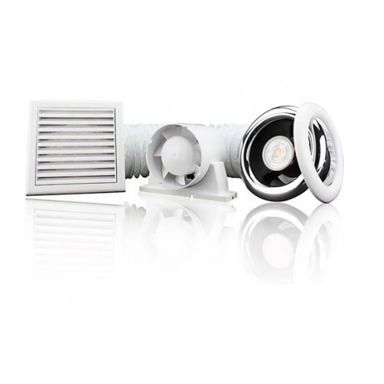 TUBO SHOWER FAN KIT TIMER LIGHT