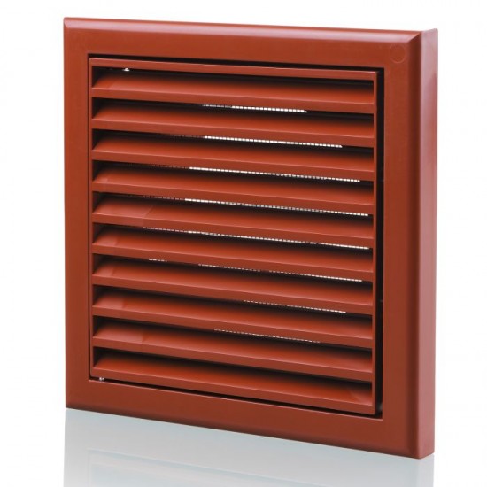 100MM FIXED GRILLE TERRACOTTA