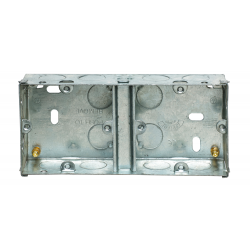 2G DUAL 35MM STEEL BACK BOX