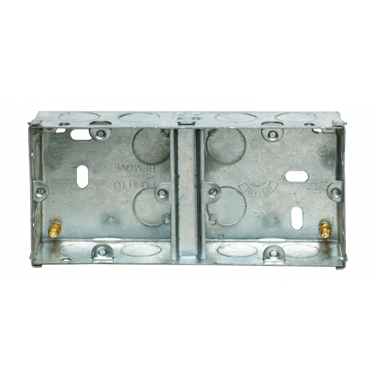 2G DUAL 35MM STEEL BACK BOX