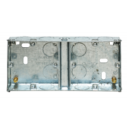 1G DUAL 25MM STEEL BACK BOX