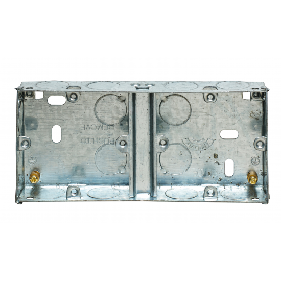1G DUAL 25MM STEEL BACK BOX