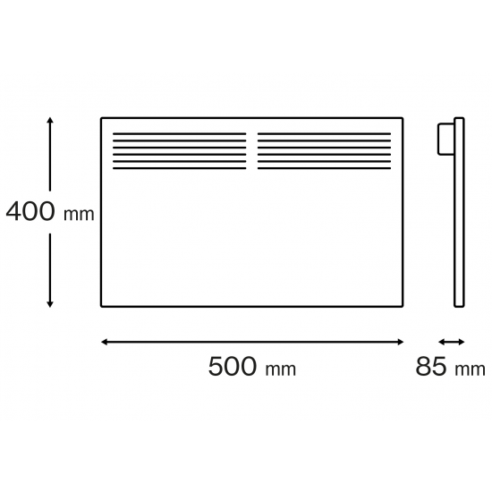 0.75KW LCD PANEL HEATER C/W TIMER
