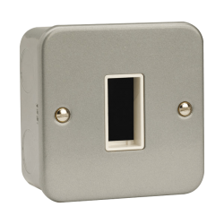 METAL CLAD 1 MOD PLATE C/W BOX