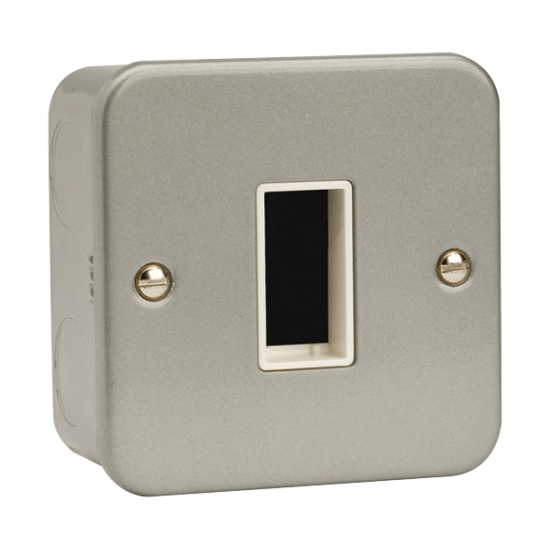 METAL CLAD 1 MOD PLATE C/W BOX
