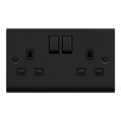 13A INGOT TWIN SOCKET BLK