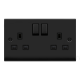 13A INGOT TWIN SOCKET BLK