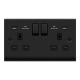 13A INGOT TWIN SOCKET USB BLK