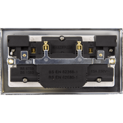 13A INGOT TWIN SOCKET USB BLK