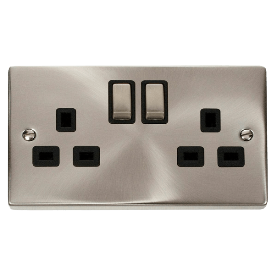 13A INGOT TWIN SOCKET BLK
