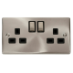 13A INGOT TWIN SOCKET BLK