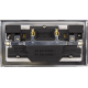 13A INGOT TWIN SOCKET USB BLK