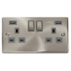 13A INGOT TWIN SOCKET USB GY