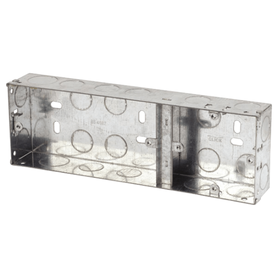 1G + 2G 35MM STEEL BACK BOX
