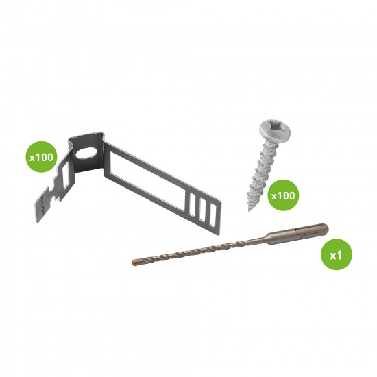 EV FIXING PACK 100 16-21MM BLACK