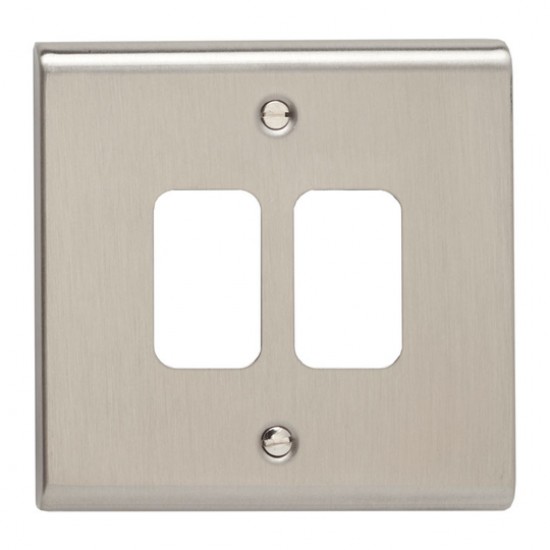 2G GRID PLATE BRUSHED