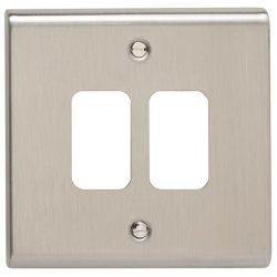 2G GRID PLATE BRUSHED