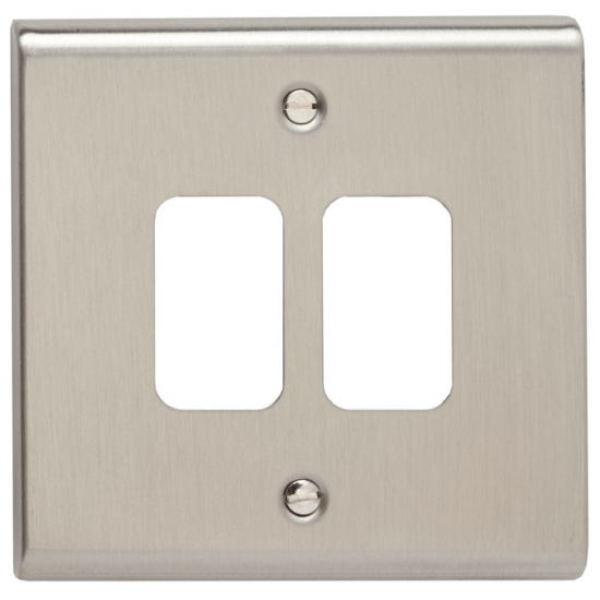 2G GRID PLATE BRUSHED