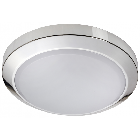14W LED CHROME BULKHEAD