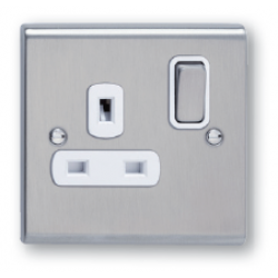 1G SOCKET BRUSHED CHROME