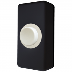 WHITE/BLK BELL PUSH