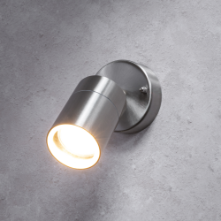 WALL LIGHT ADJUSTABLE S/STEEL