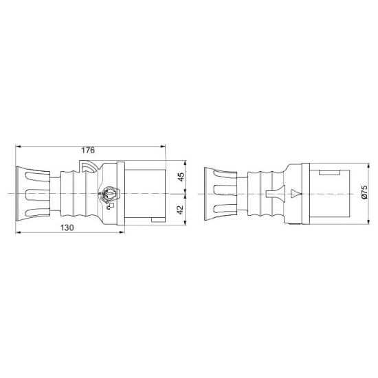 32A 3P+N+E 415V Plug IP44