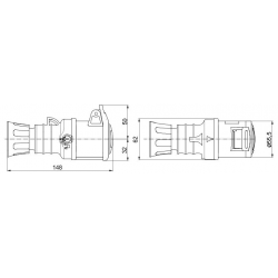 415V 16A TRAILING SOCKET