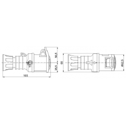 16A 3P+N+E TRAILING SOCKET