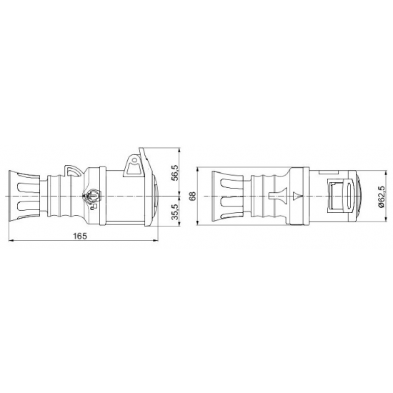 16A 3P+N+E TRAILING SOCKET