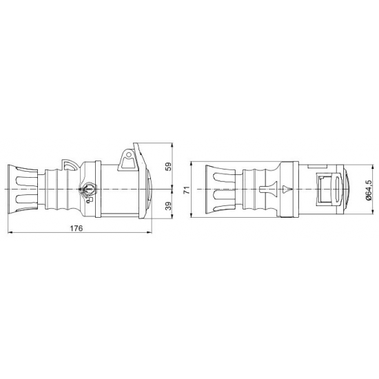 415V 32A TRAILING SOCKET