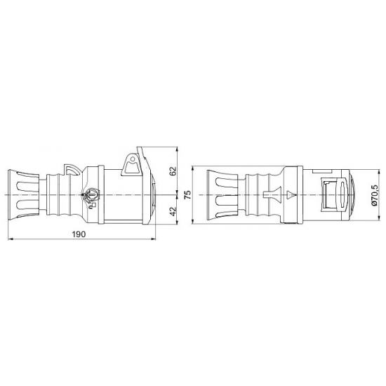 32A 3P+N+E TRAILING SOCKET