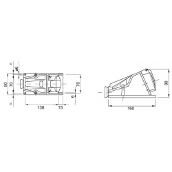 16A 2P&E 240V SURFACE SOCKET