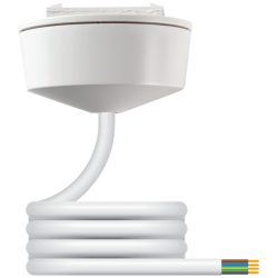EM CEILING ROSE C/W 2M LEAD