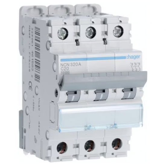 20A TP TYPE C 10KA MCB