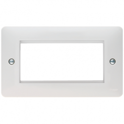 4 MOD EURO PLATE WHITE MOULDED