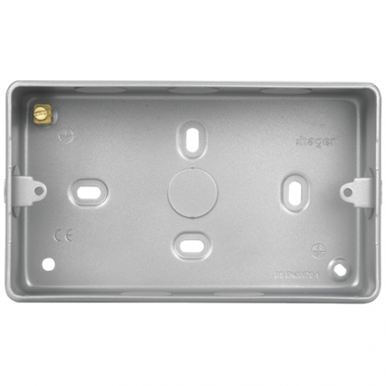 2G METAL BOX C/W KO