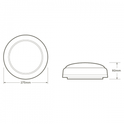 8W LED ROUND BULKHEAD