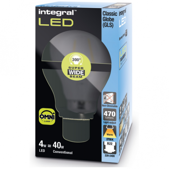 FILAMENT GLS B22 LAMP 4W