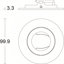 IP20 WHITE TILT BEZEL