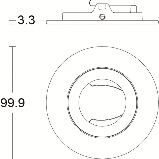 IP20 WHITE TILT BEZEL