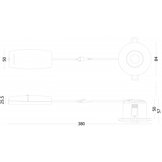 V50 LED DOWNLIGHT IP65 BN