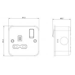 METAL CLAD 1G SOCKET