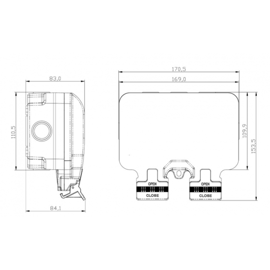 WEATHERPROOF TWIN SOCKET