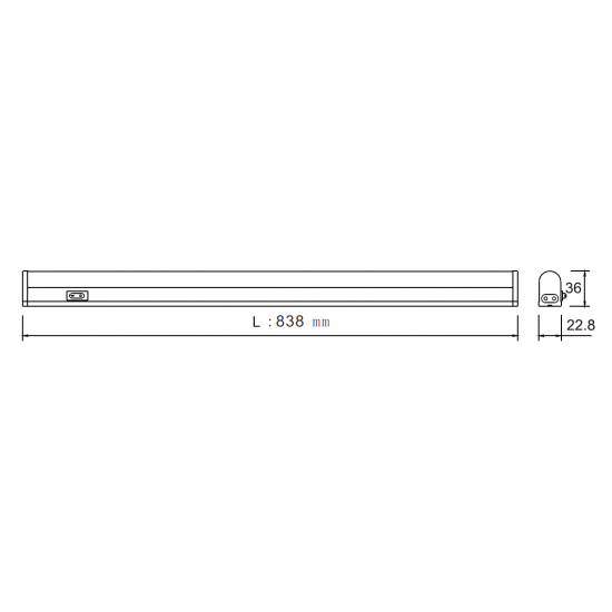 13W LED STRIPLIGHT 838MM